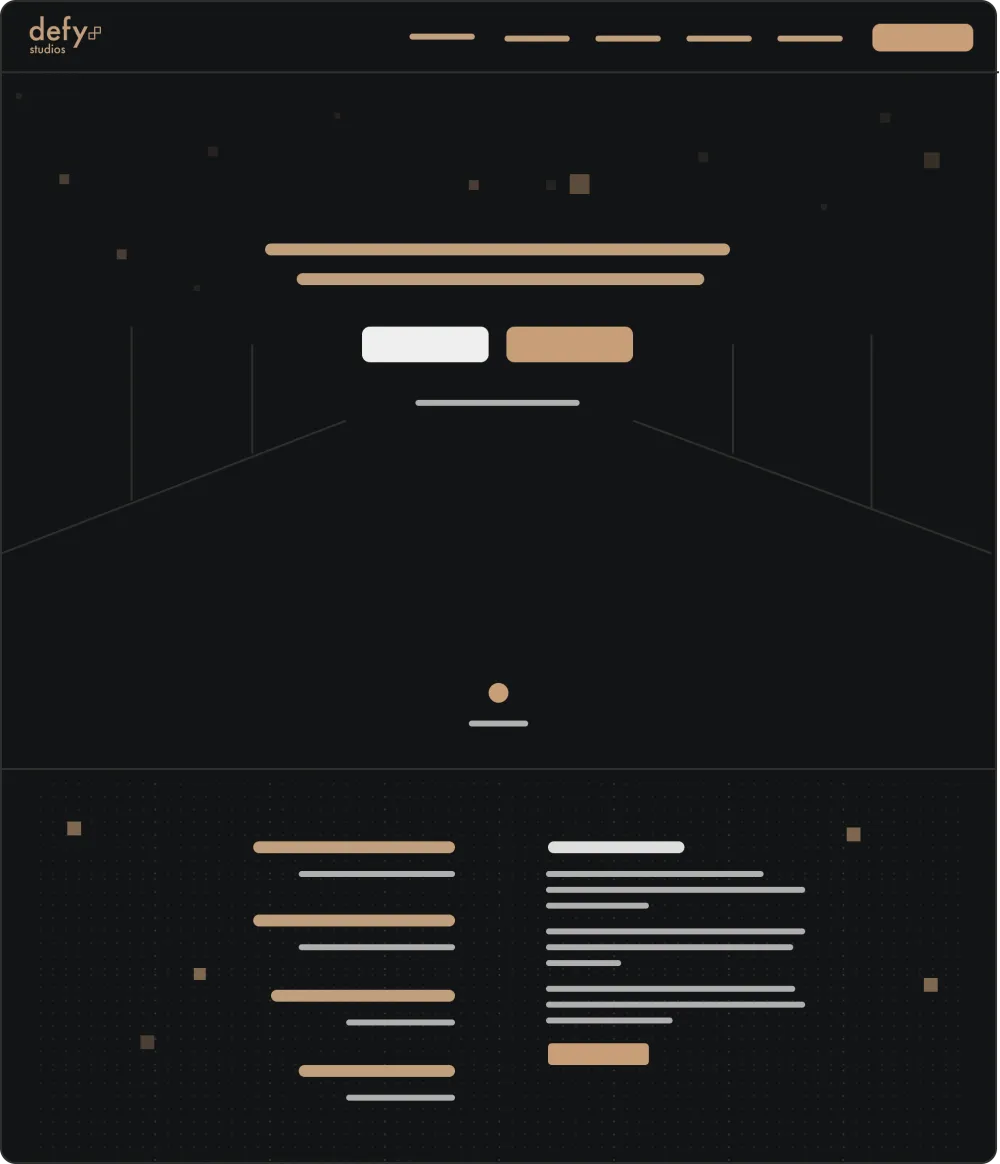 Defy Studios Wireframe